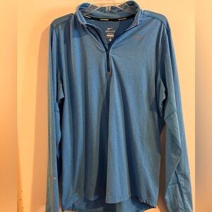 Nike Light Blue Dri-FIT Zip-Up Top